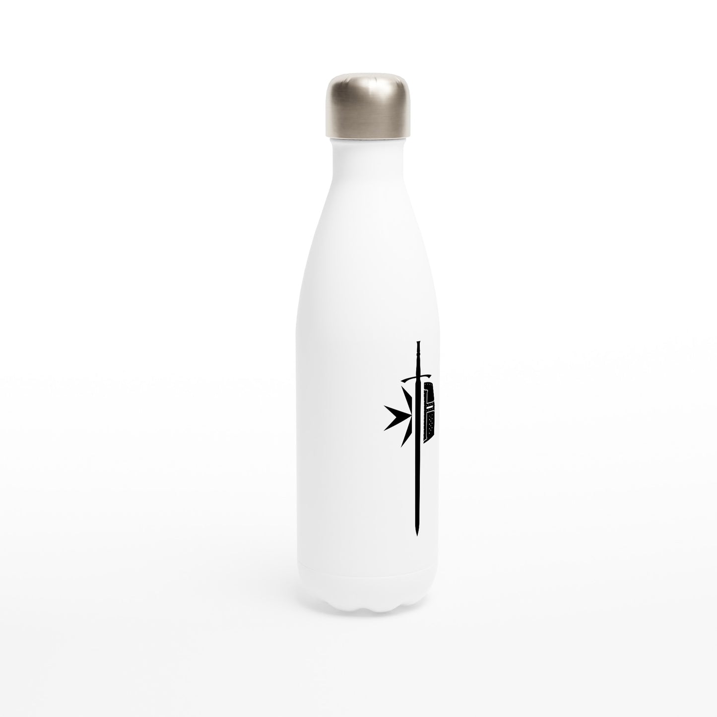 Logo Collection - White 17oz Stainless Steel Water Bottle